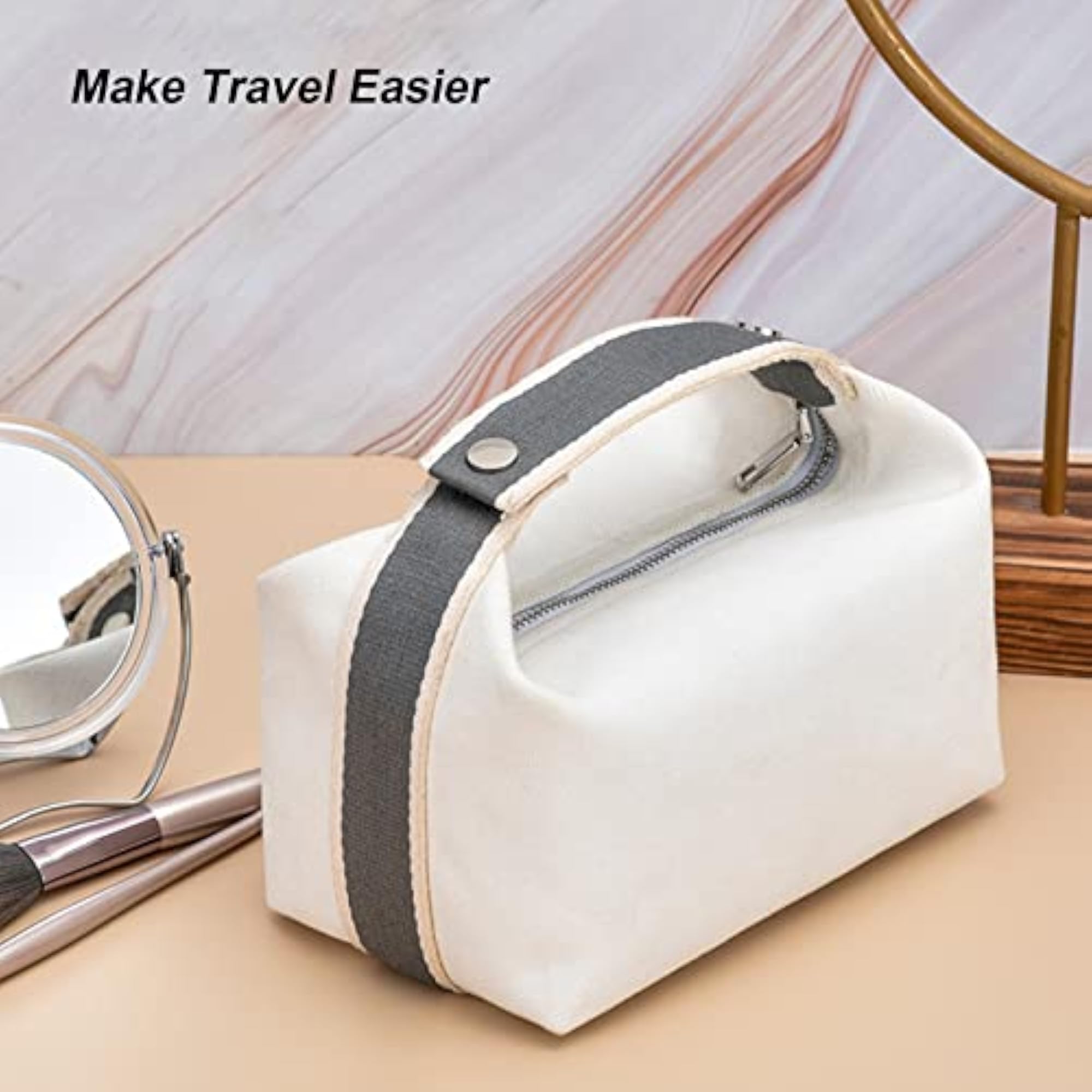 Portable Makeup Organizer Travel Case with 4 Small Pockets